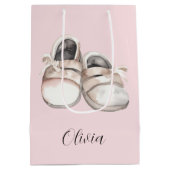 Baby Dusche Babyschuhe Mittlere Geschenktüte (Rückseite)