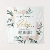 BABY-DUSCHE BEGRÜSST SIE MIT EINER BLUSH FLORAL WA WANDTEPPICH (Vorderseite)