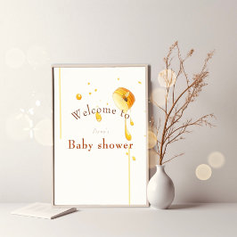 Baby-Dusche Begrüßungszeichen Poster
