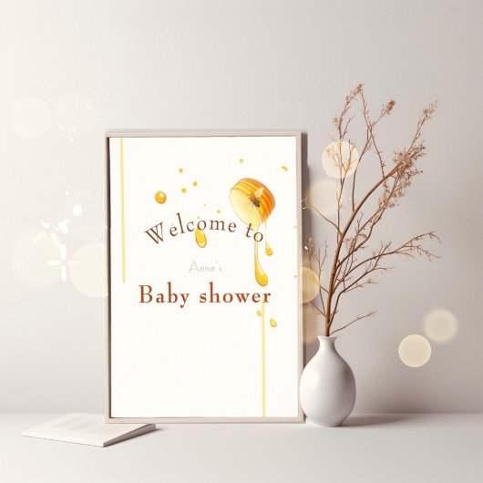 Baby-Dusche Begrüßungszeichen Poster