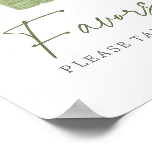 Baby-Dusche bevorzugt Schild (Ecke)