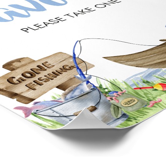 Baby-Dusche bevorzugt Schild (Ecke)