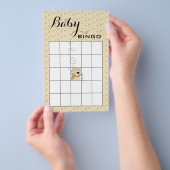 Baby Dusche BINGO Gold Black Stars Baby Flyer (Handgriff)
