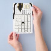 Baby Dusche BINGO "Gold Penguin" Flyer (Handgriff)