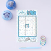 Baby Dusche BINGO "Snips and Snails" Flyer (Einzeln)