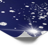 Baby Dusche blau-weiße Luftballons willkommen Poster (Ecke)