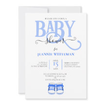BABY DUSCHE, BLAUE HINTERN, BLAUE TYPOGRAPHIE