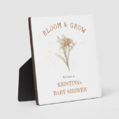 Baby-Dusche Blu und Grow Edelweiss - Empfang Fotoplatte (Vorderseite)