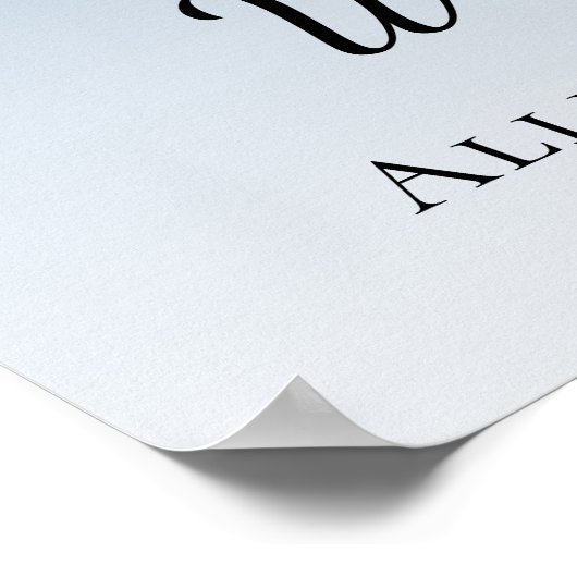 Baby Dusche Blue Glitzer Empfang Poster (Ecke)