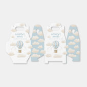 Baby Dusche Blue Heißluftballon Abenteuer erwartet Geschenkschachtel (Ungefaltet)