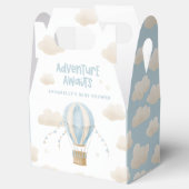 Baby Dusche Blue Heißluftballon Abenteuer erwartet Geschenkschachtel (Geöffnet)