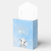 Baby Dusche Blue Junge niedlicher Elefant Glitzer Geschenkschachtel (Geöffnet)
