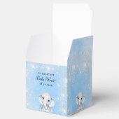Baby Dusche Blue Junge niedlicher Elefant Glitzer Geschenkschachtel (Geöffnet)