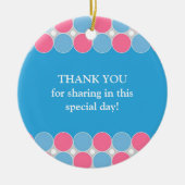 Baby Dusche Blue & Pink Gefallen Ornament (Vorne)