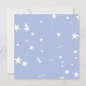 Baby Dusche Blue Stars Square Einladung (Rückseite)