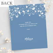 Baby Dusche Blue Sterne Budget Danke Karte