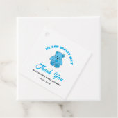 Baby Dusche Blue Teddy Bär wir können frühzeitig w Geschenkanhänger (Beispiel)