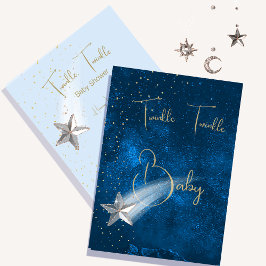 Baby Dusche Blue Twinkle Twinkle Stars Einladung