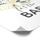 Baby Dusche Blume Wünsche für Baby-Zeichen Poster (Ecke)