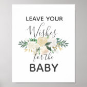 Baby Dusche Blume Wünsche für Baby-Zeichen Poster (Vorne)