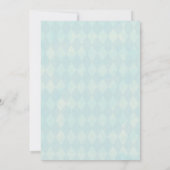 Baby Dusche Bunny Light Blue Baby Dusche Einladung (Rückseite)