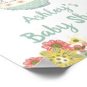 Baby Dusche Bunny Willkommensschild Poster (Ecke)