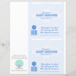 Baby Dusche Custom Candy Bar Wrappers Blue