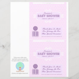 Baby Dusche Custom Candy Bar Wrappers Pink
