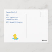 Baby Dusche Custom mit Cloud Umbrellas Regenbogen Postkarte (Rückseite)