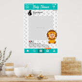 Baby Dusche Custom Selfie Frame Leoncito Poster (Küche)