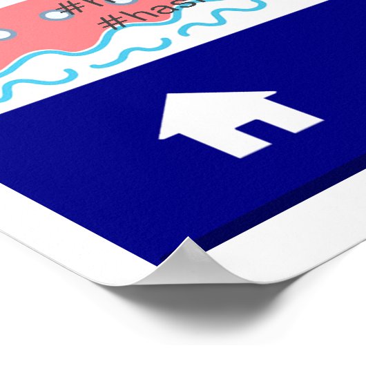 Baby Dusche Custom Selfie Frame Marino Poster (Ecke)