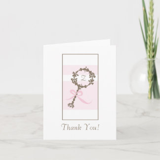 Baby Dusche Danke - Pink Rattle