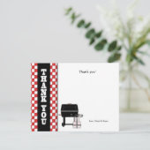 Baby-Dusche des Baby-Q danken Ihnen, GRILLEN zu Dankeskarte (Stehend Vorderseite)