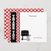 Baby-Dusche des Baby-Q danken Ihnen, GRILLEN zu Dankeskarte (Vorne/Hinten)