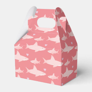 Baby-Dusche des niedliche Haifisch-feste rosa Geschenkschachtel