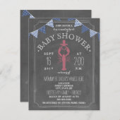 Baby-Dusche des niedriges Land-Blutgeschwür-Co Ed Einladung (Vorne/Hinten)