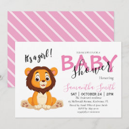 Baby Dusche Dschungelsafari Zootiere Ankündigung