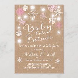 Baby Dusche einladen Baby es ist kalt draußen Mädc Einladung