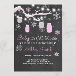 Baby Dusche einladen Baby es ist kalt draußen Mädc Einladung