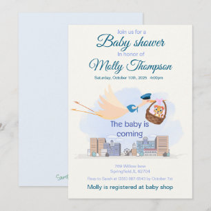 Baby-Dusche Einladung