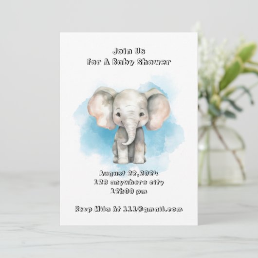 Baby Dusche Einladung (Stehend Vorderseite)