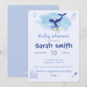 Baby-Dusche Einladung (Vorne/Hinten)