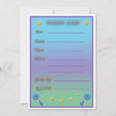 BABY-Dusche Einladung (Rückseite)