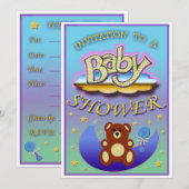 BABY-Dusche Einladung (Vorne/Hinten)