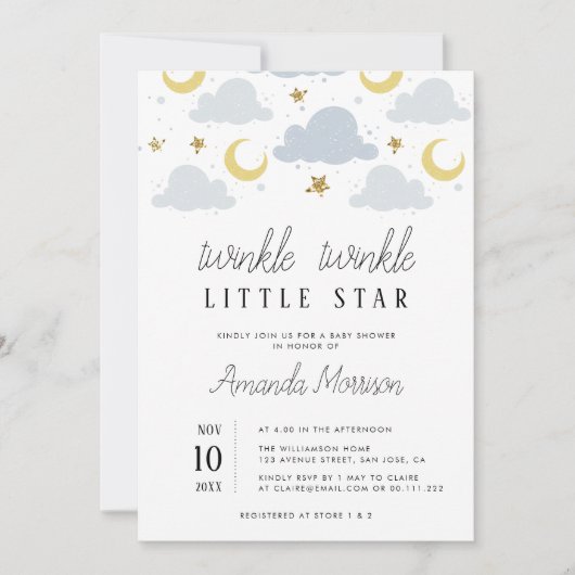 Baby-Dusche Einladung (Vorderseite)