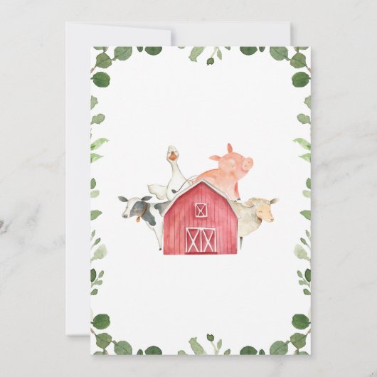 Baby-Dusche Einladung (Rückseite)