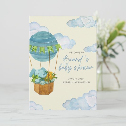 Baby-Dusche Einladung (Stehend Vorderseite)