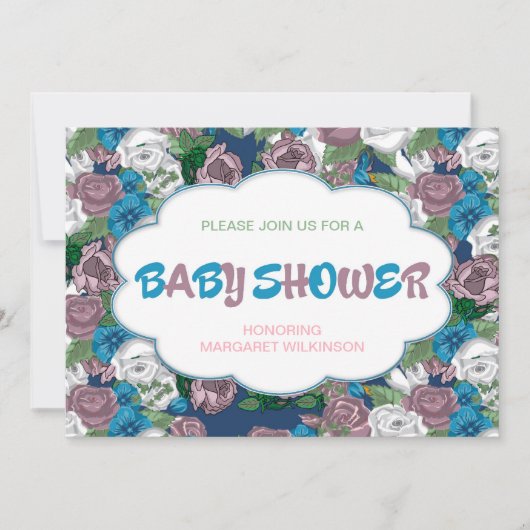 Baby-Dusche Einladung (Vorderseite)
