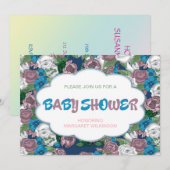 Baby-Dusche Einladung (Vorne/Hinten)