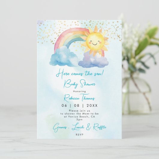 Baby-Dusche Einladung (Stehend Vorderseite)